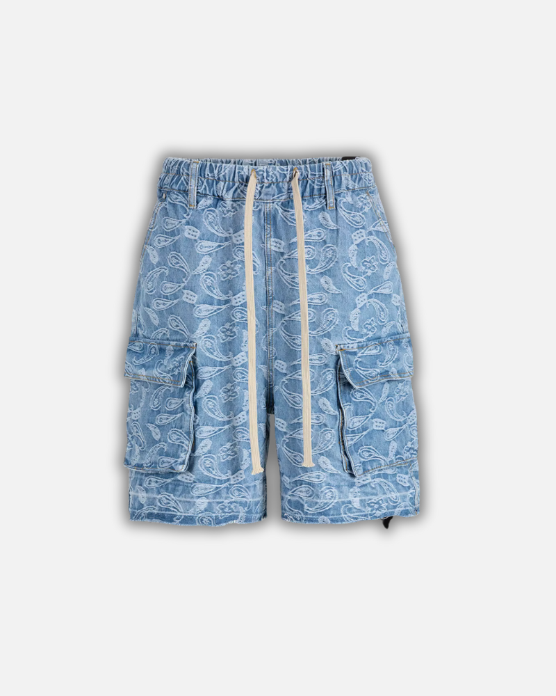 ג'ינס אוברסייז קצר בנדנה “BANDANA”