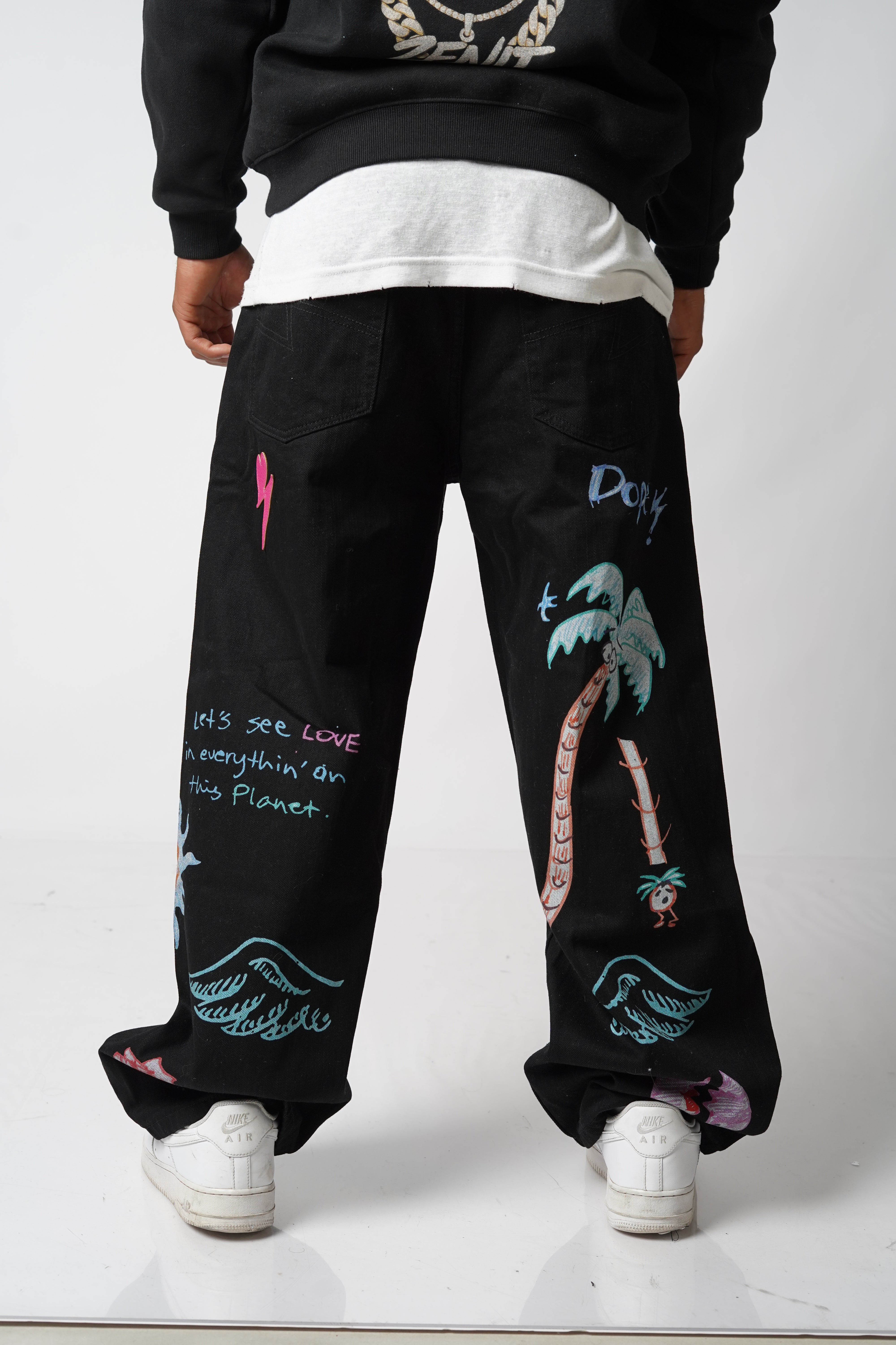 ג׳ינס ציורים שחור ״painting״