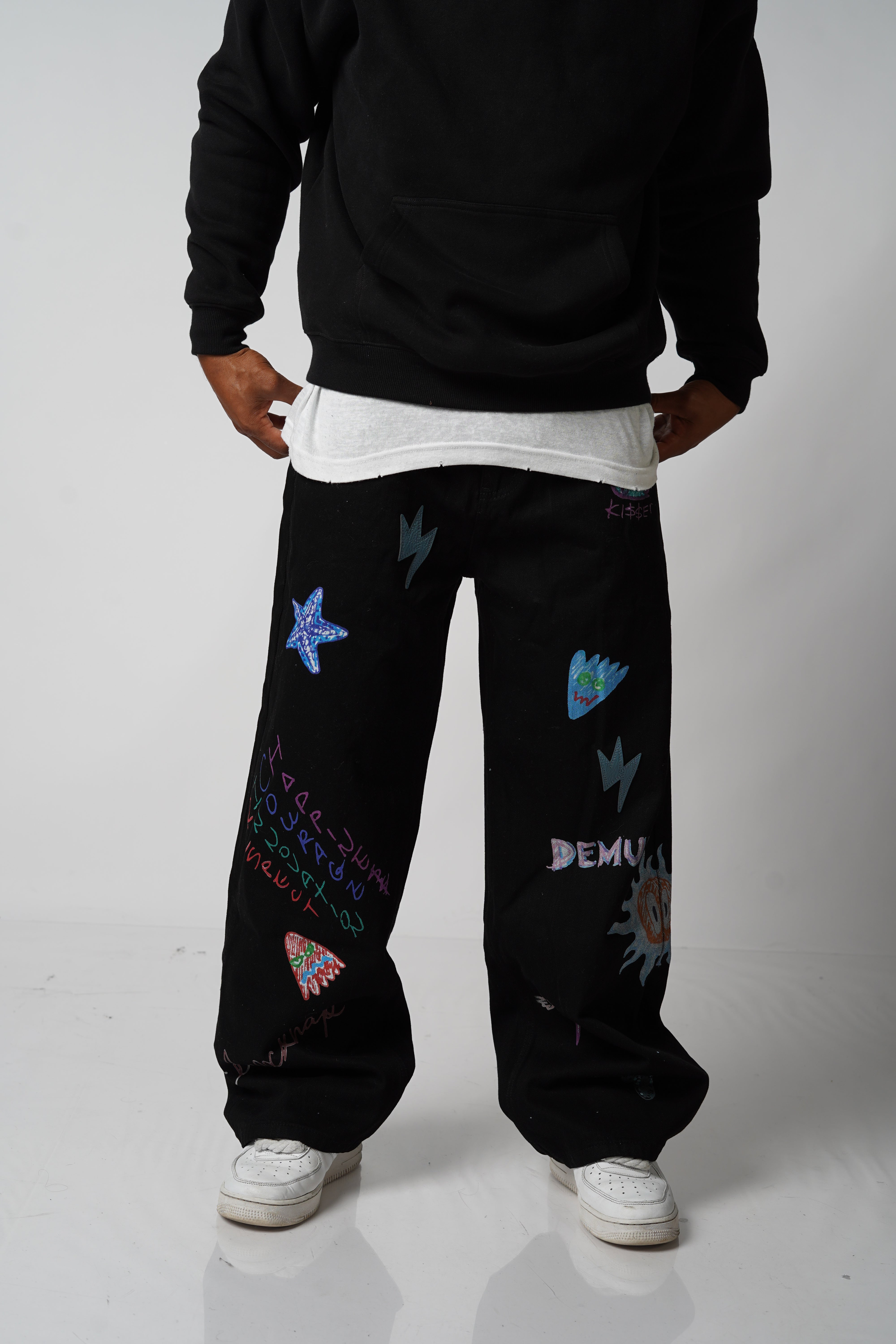 ג׳ינס ציורים שחור ״painting״