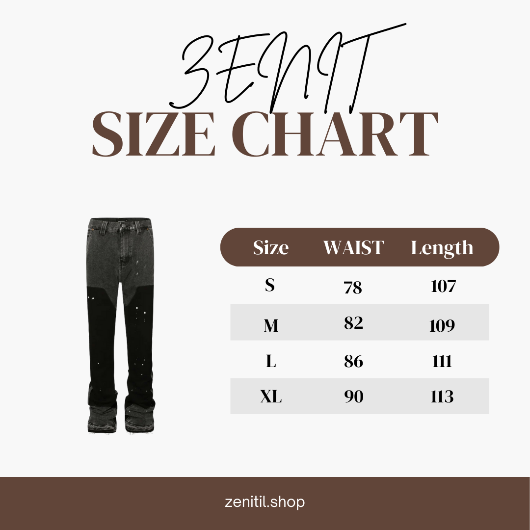 "black" ג'ינס אוברסייז אפור עם שילוב שחור