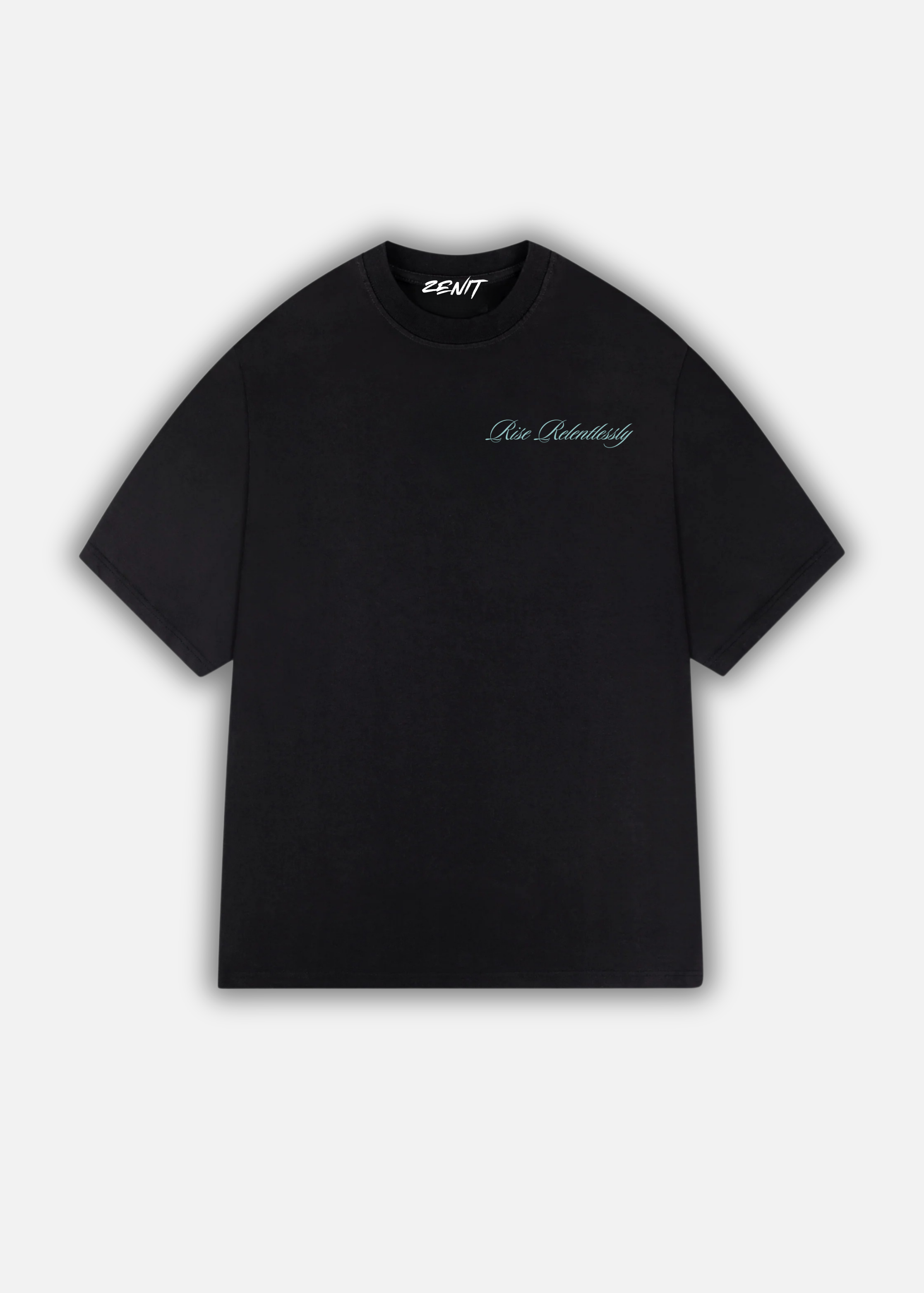 חולצת אובר סייז לוגו כחול ״blue״