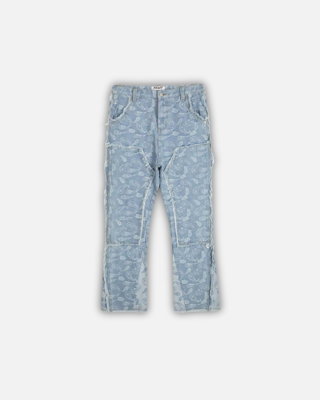 ג'ינס כחול עם הדפס בנדנה “BANDANA”