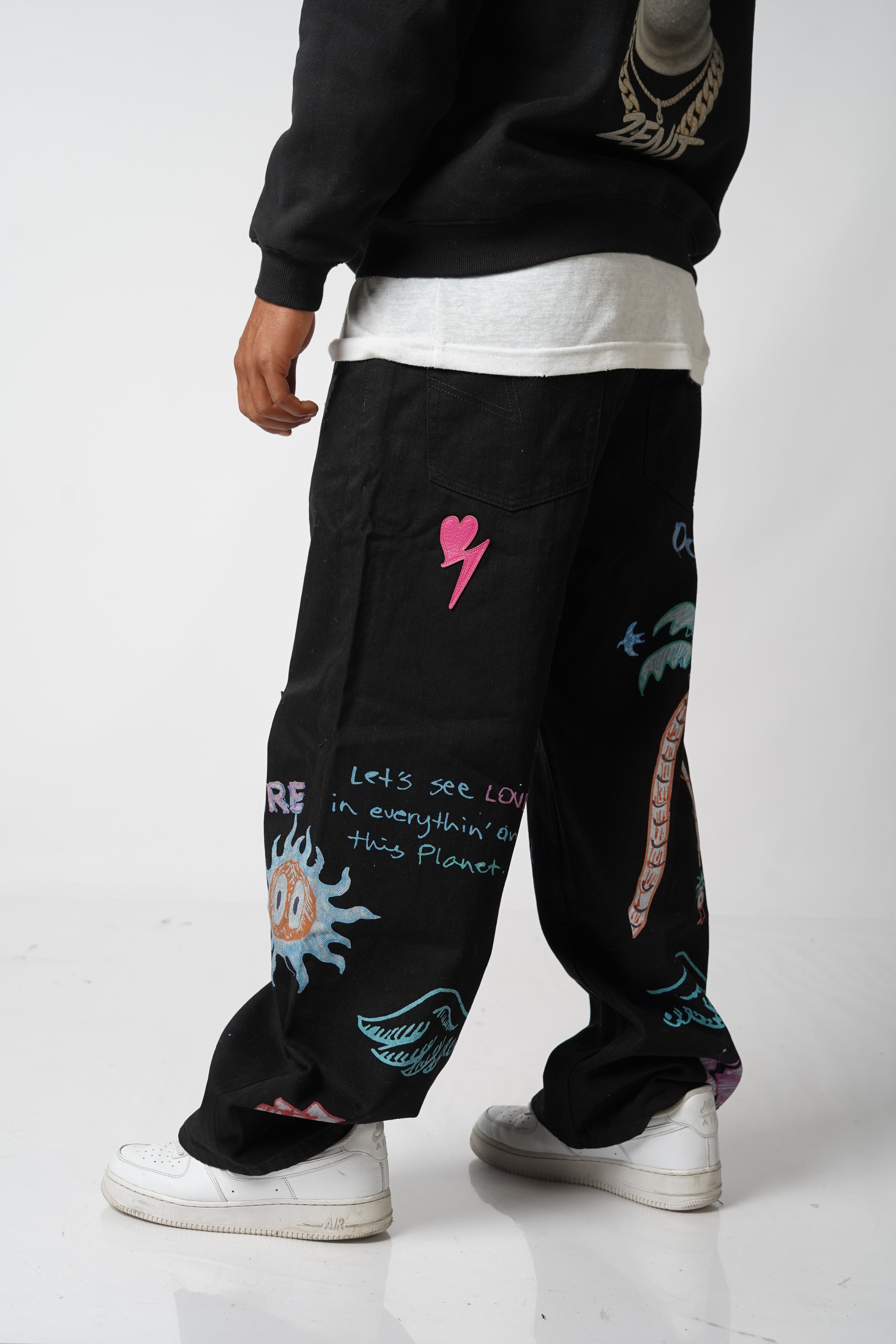 ג׳ינס ציורים שחור ״painting״