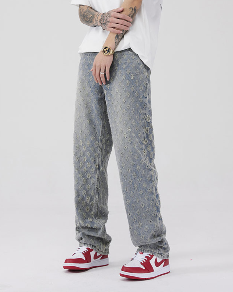 ג’ינס עם הדפס כוכבים כחול בהיר ״StarLighy”