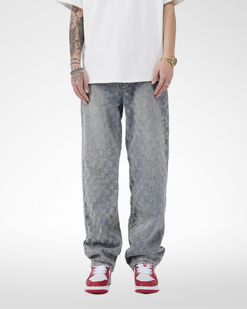 ג’ינס עם הדפס כוכבים כחול בהיר ״StarLighy”