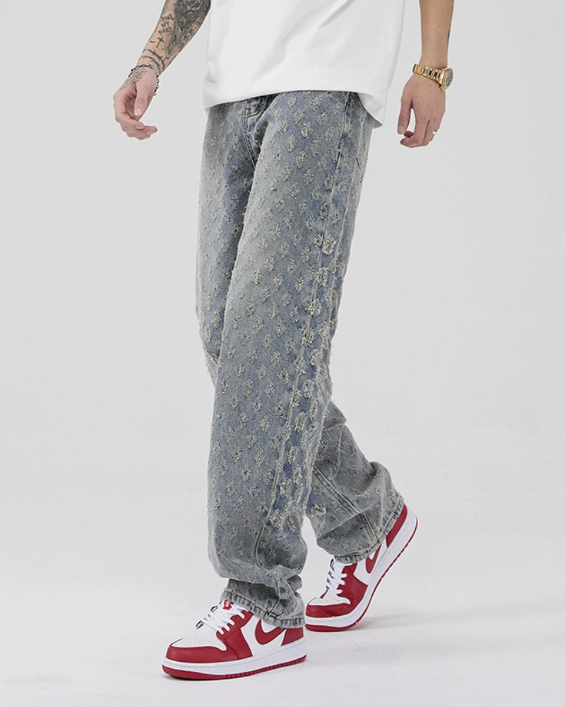 ג’ינס עם הדפס כוכבים כחול בהיר ״StarLighy”