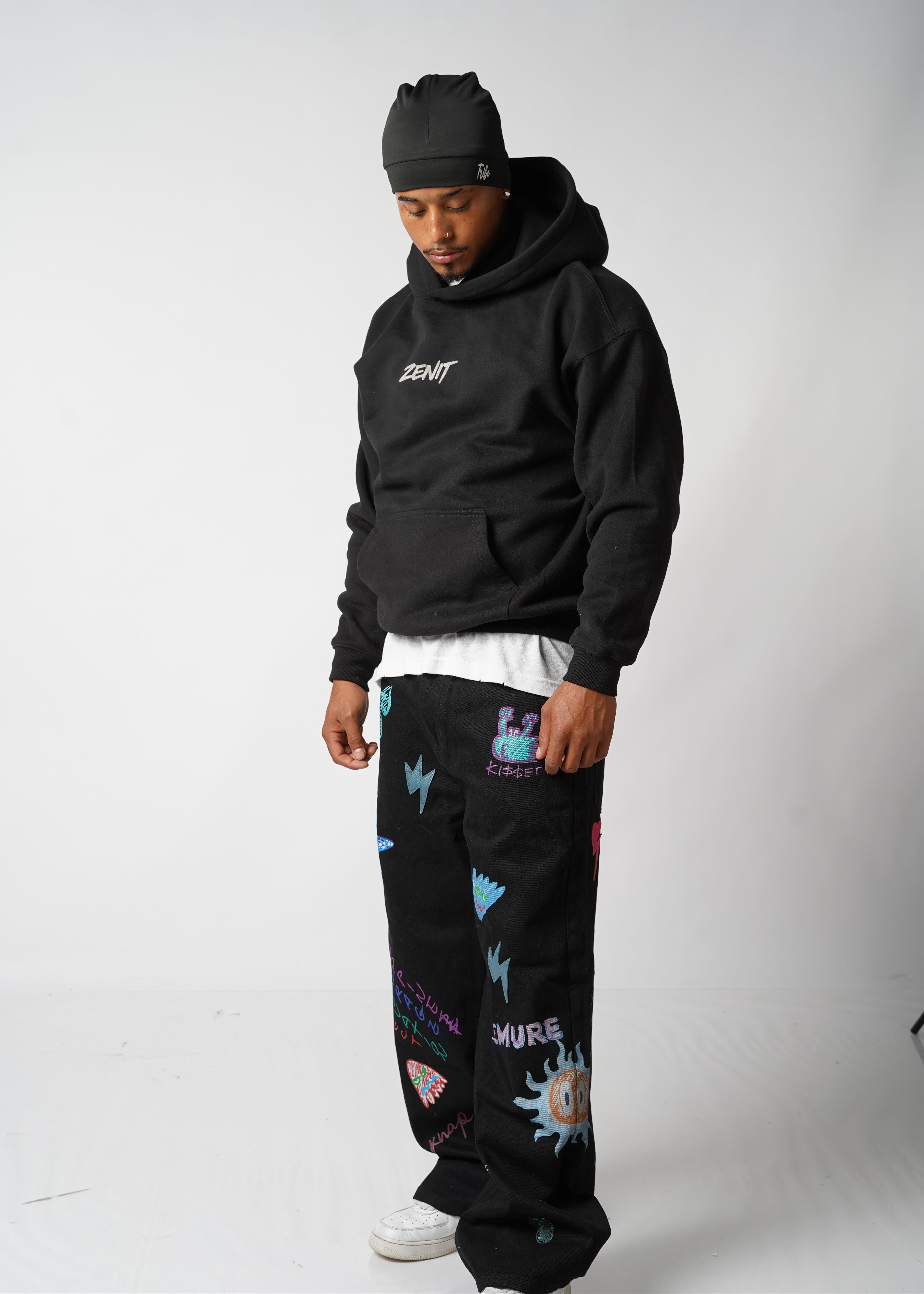 ג׳ינס ציורים שחור ״painting״