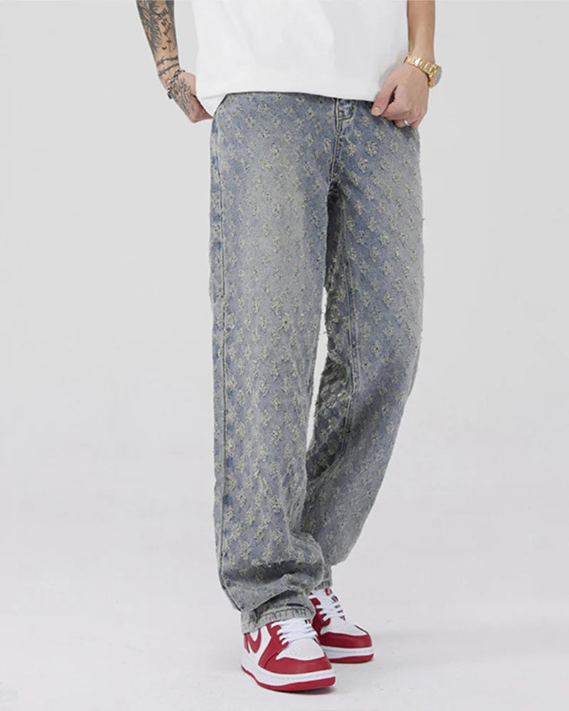 ג’ינס עם הדפס כוכבים כחול בהיר ״StarLighy”